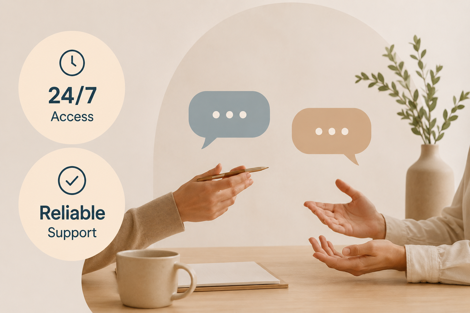 Reliable support and clear communication concept image